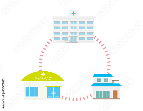 病院　薬局　イラスト　素材