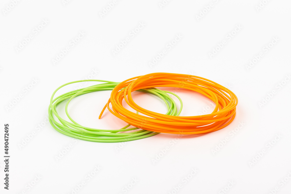 Fototapeta premium color plastic filament for printing on a 3D printer