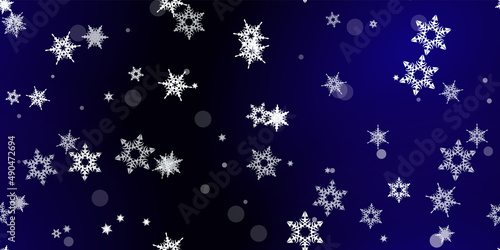 Falling Snowflakes seamless pattern flying snow