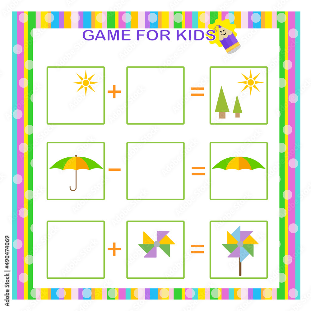 Logic game for children. Preschool worksheet activity. Printable ...