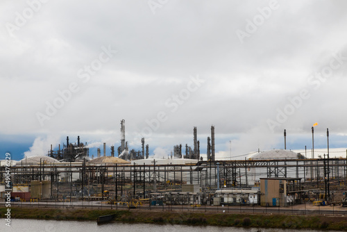 Oil refinery in Beaumont  Port Arthur  USA.
