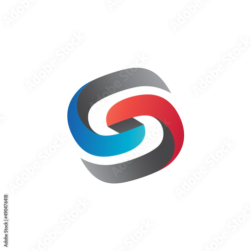Letter S in Square Logo Vector