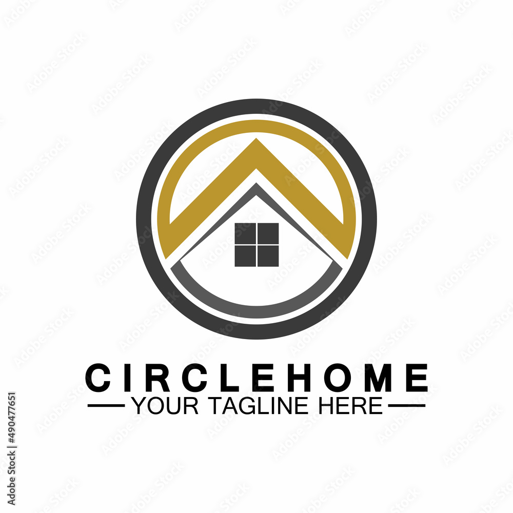 Home circle concept logo symbol vector illustration design Home circle concept logo symbol vector illustration design