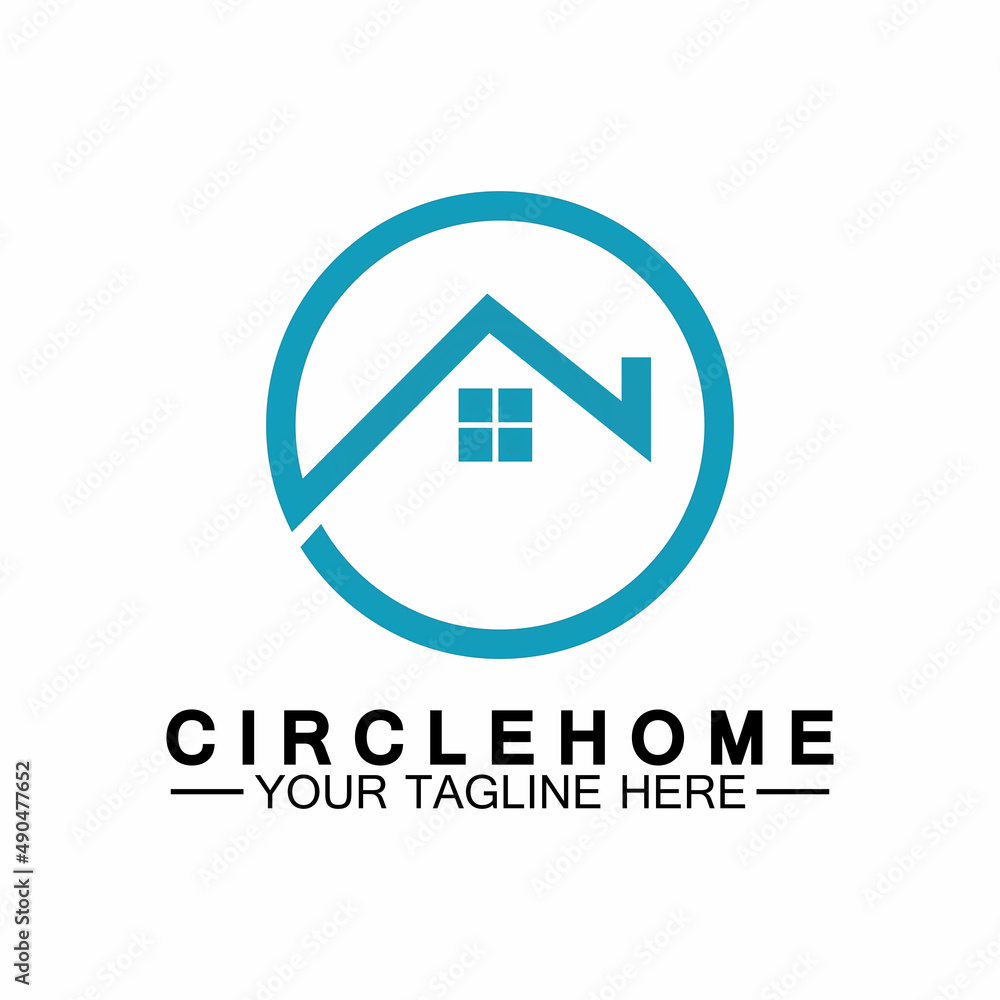 Home circle concept logo symbol vector illustration design Home circle concept logo symbol vector illustration design