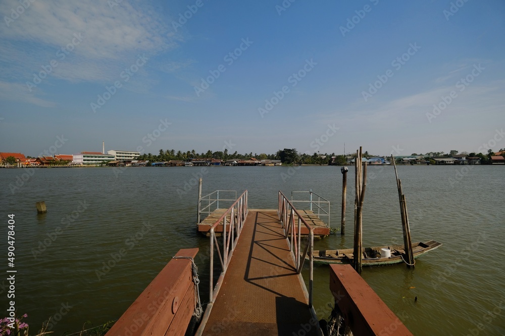 river's harbour  , Mae Klong, Samut Songkhram Province, Thailand