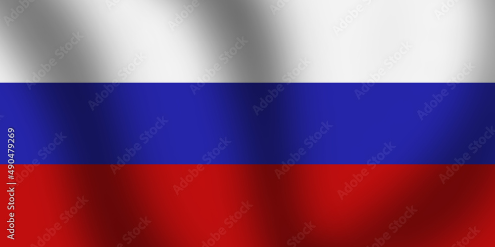 Russia Waving Flag Background with Bright Colors Russia Waving Flag Background with Bright Colors