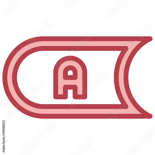 ADENINE red line icon,linear,outline,graphic,illustration