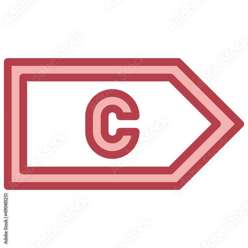 CYTOSINE red line icon,linear,outline,graphic,illustration