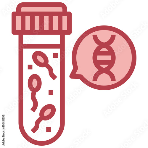 SPERM red line icon,linear,outline,graphic,illustration