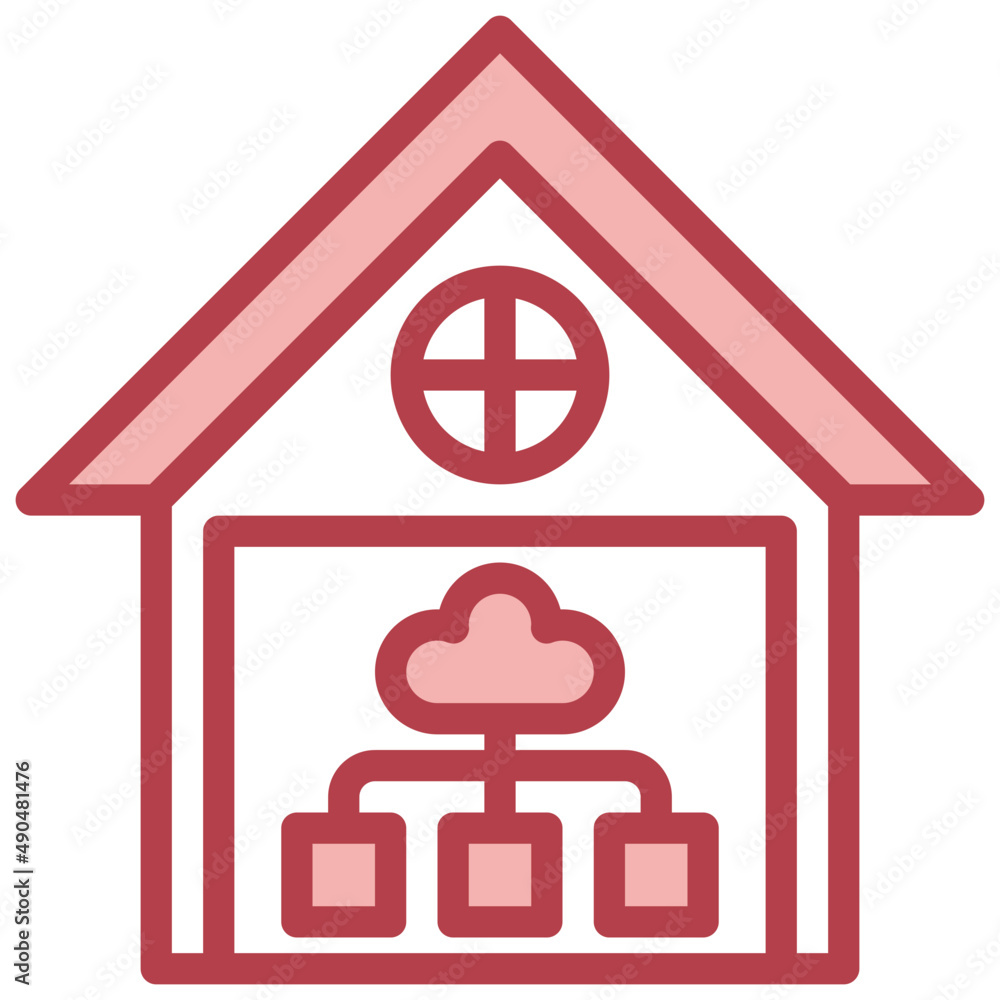 CLOUD COMPUTING red line icon,linear,outline,graphic,illustration CLOUD COMPUTING red line icon,linear,outline,graphic,illustration