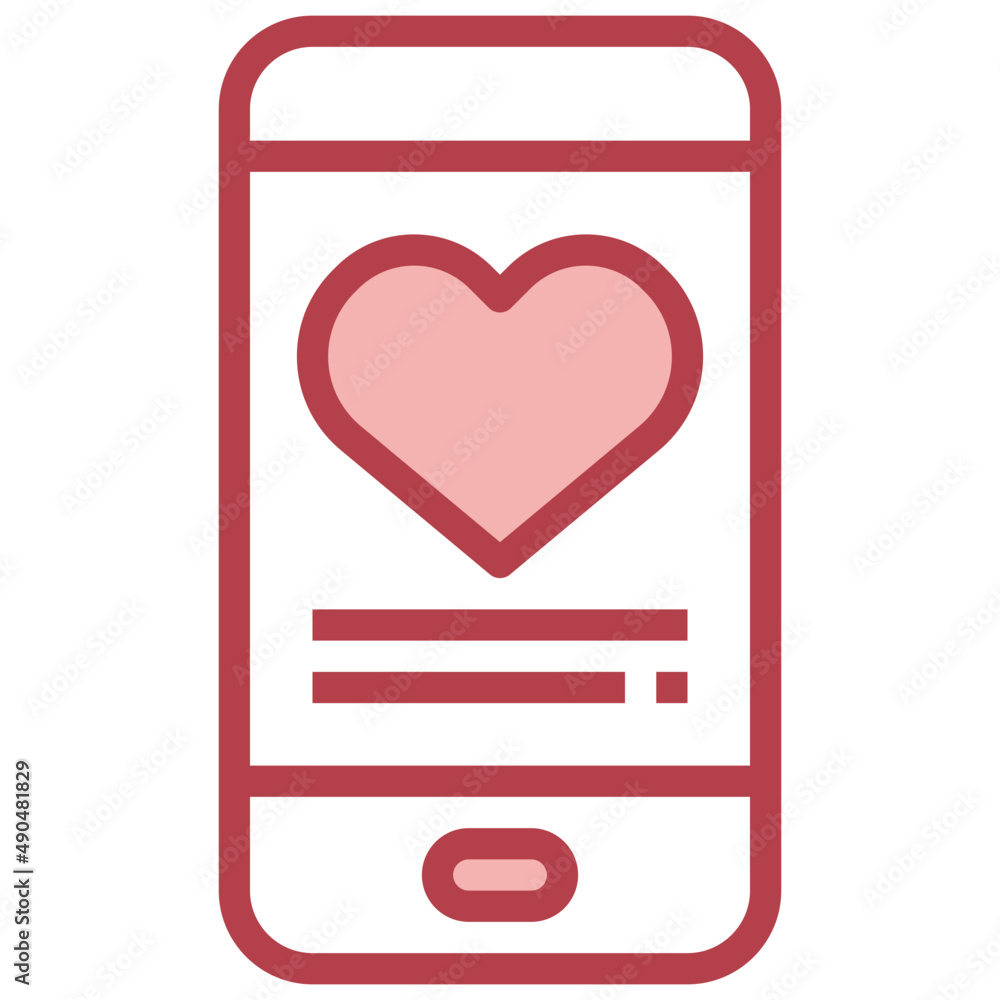 SMARRTPHONE red line icon,linear,outline,graphic,illustration SMARRTPHONE red line icon,linear,outline,graphic,illustration