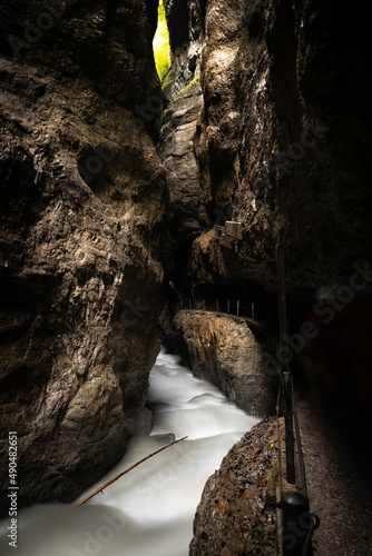 waterfall in the mountains 