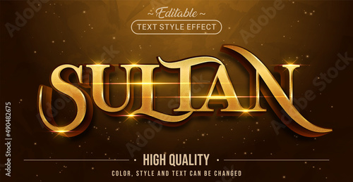Canvastavla Editable text style effect - Golden Sultan text style theme.