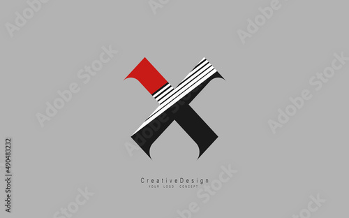 X logo concepts vector design template, icon, emblem with white background