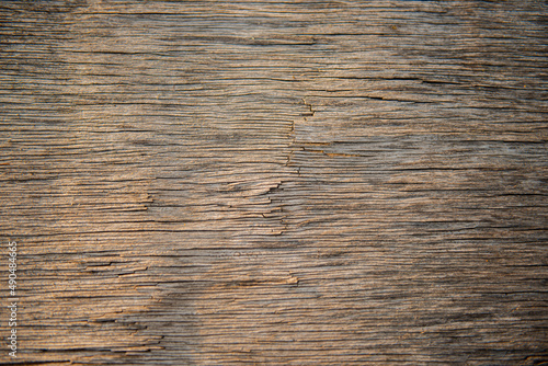 Cracked surface of old plywood.