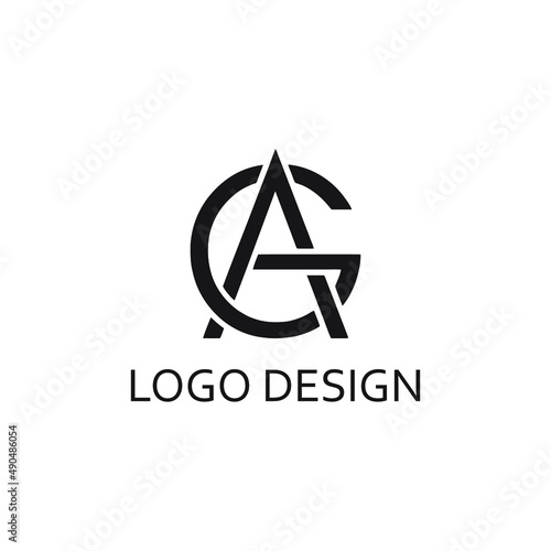 modern letter ag logo design template photo