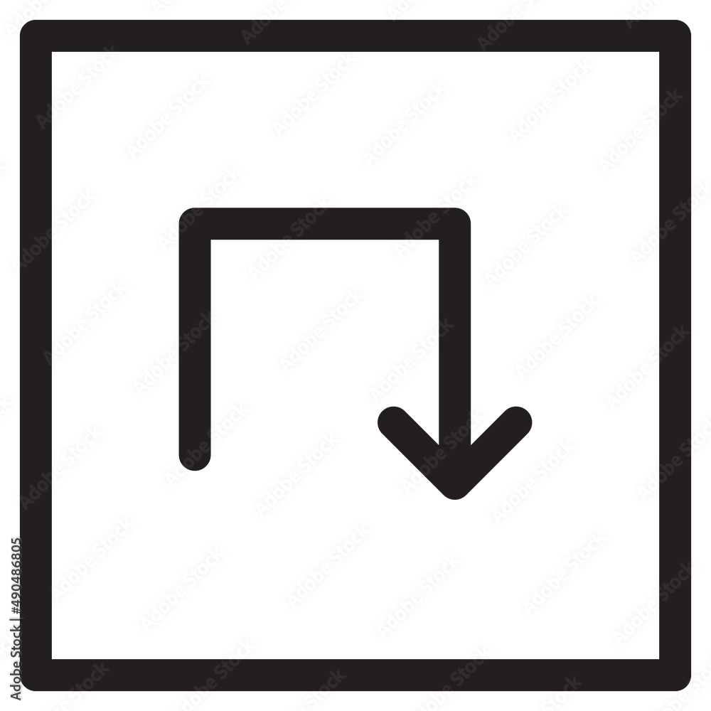 Illustration of Turning Arrow design icon