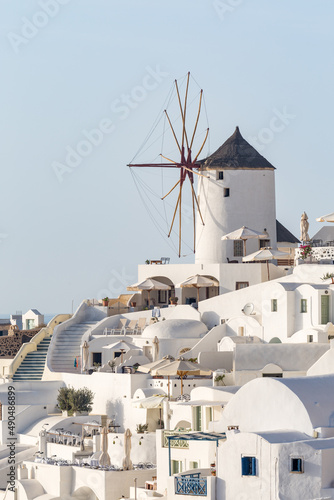 Windmill in Oia, Santorin, Greece