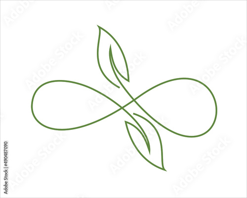 logo, symbol, icon, leaves, garden, garden, dacha, seedling, greenery, grow, greenhouse, sprout, eco, farm, ecology, charging, current, wire, electricity, socket, isolated, emblem, infinity, bio, plan