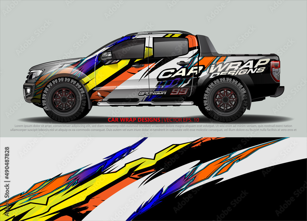 truck and car decal design vector kit. abstract background graphics for vehicle advertisement and vinyl wrap truck and car decal design vector kit. abstract background graphics for vehicle advertisement and vinyl wrap