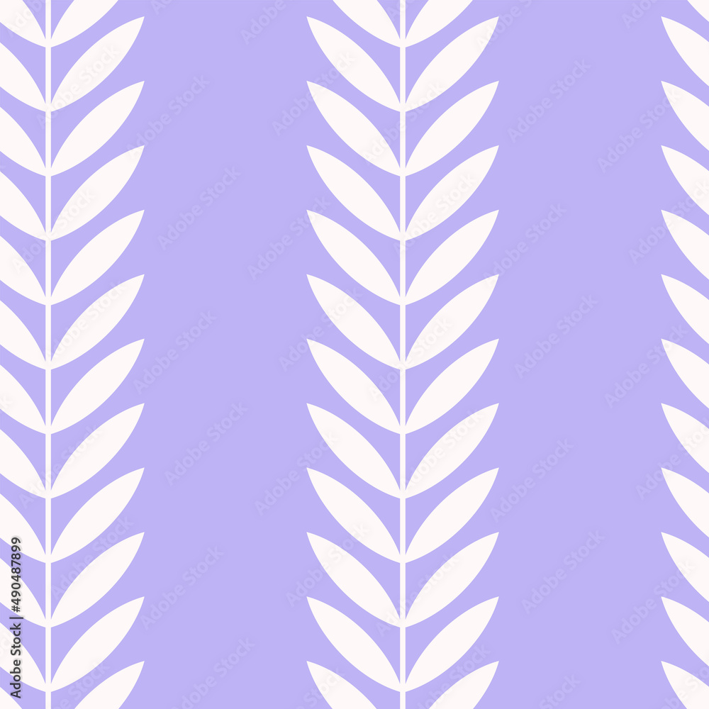 Botanical vector seamless pattern. Simple scandinavian floral design. Vertical stripes with leaves, nature inspired pastel toned print for fabric, wallpaper, wrapping paper and stationery Botanical vector seamless pattern. Simple scandinavian floral design. Vertical stripes with leaves, nature inspired pastel toned print for fabric, wallpaper, wrapping paper and stationery