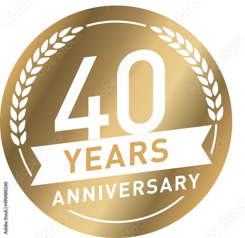 Button 40 years anniversary