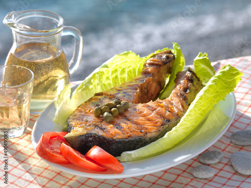 grilled tuna slice