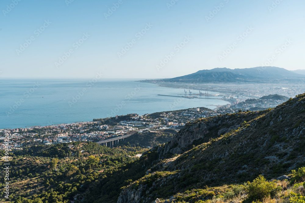 view from the top of the hill in malaga