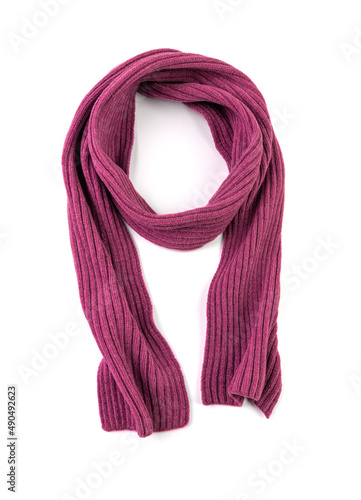 Pink scarf on a white background.