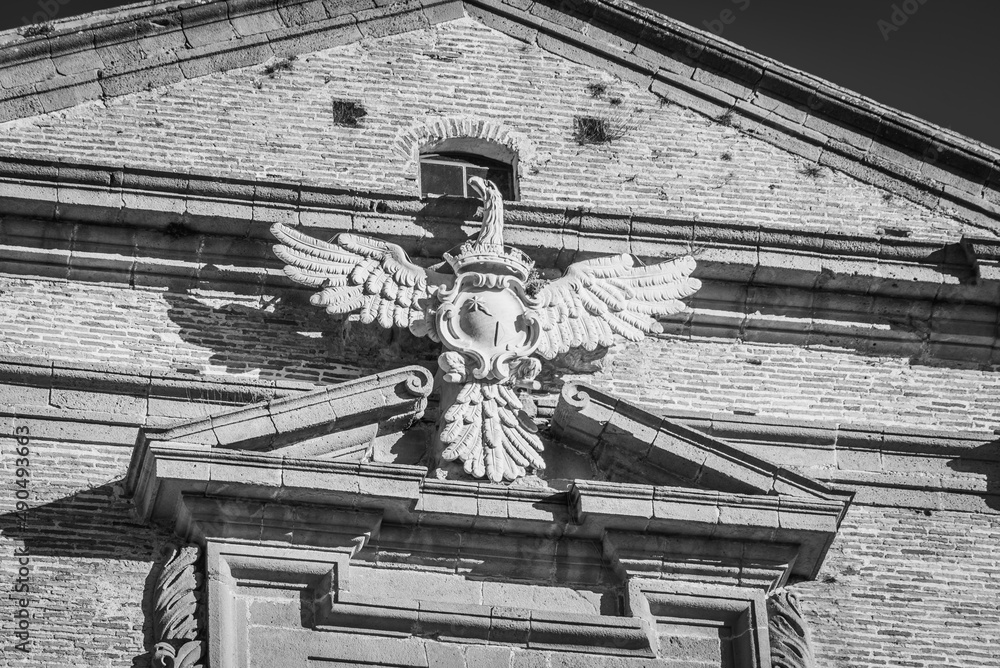 Fototapeta premium View of the Maria Santissima delle Vittorie Cathedral in Piazza Armerina, Enna, Sicily, Italy, Europe