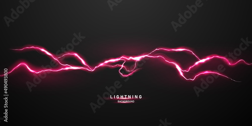 lightning light effect background realistic flash with lightning electric explosion vector illustration