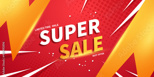 Special offer sale template template design. Sale banner. Shopping promotion. vector illustration
