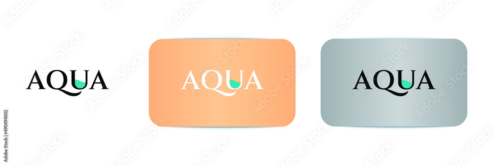 aqua logo, icon vector illustration aqua logo, icon vector illustration