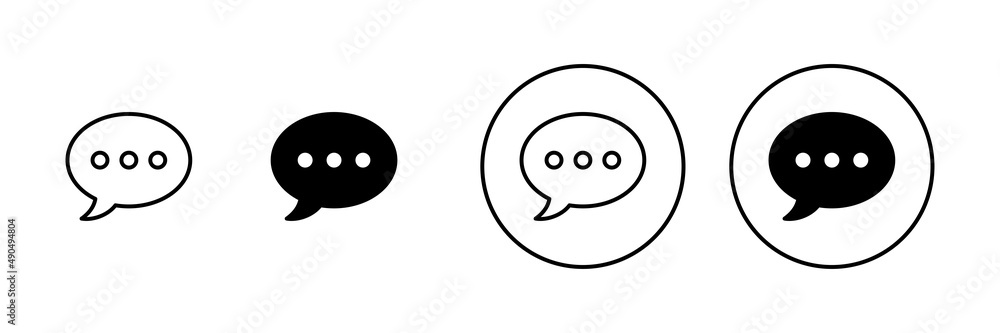 Chat icons set. speech bubble sign and symbol. comment icon. message Chat icons set. speech bubble sign and symbol. comment icon. message