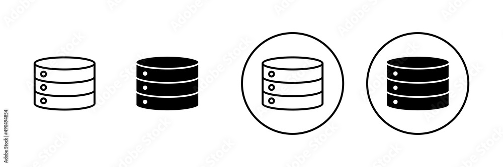 Database icons set. database sign and symbol Database icons set. database sign and symbol