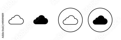 Cloud icons set. cloud sign and symbol