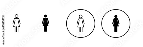 Female icons set. woman sign and symbol