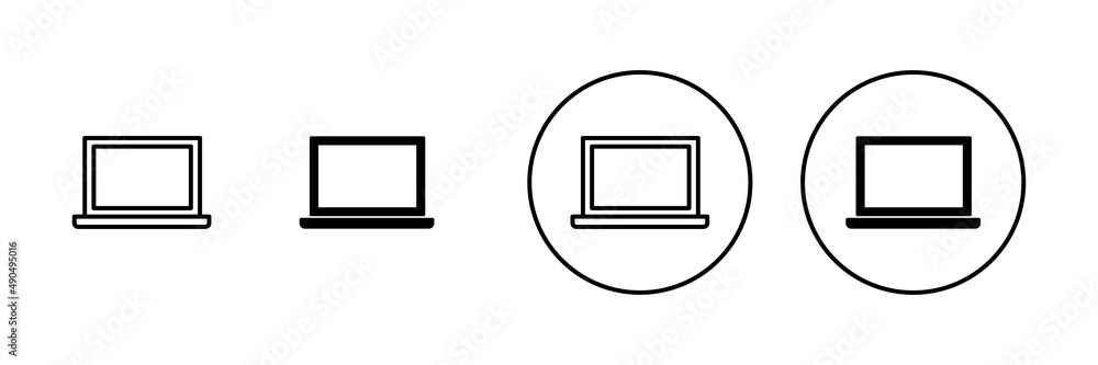 Laptop icons set. computer sign and symbol Laptop icons set. computer sign and symbol