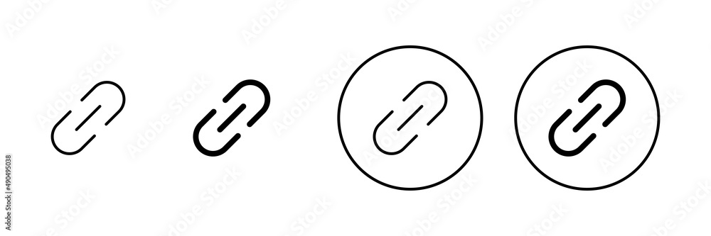 Link icons set. Hyperlink chain sign and symbol Link icons set. Hyperlink chain sign and symbol
