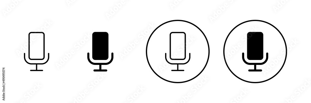 Microphone icons set. karaoke sign and symbol Microphone icons set. karaoke sign and symbol