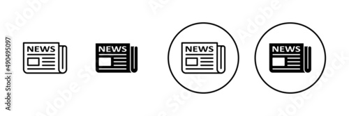 Newspaper icons set. news paper sign and symbolign