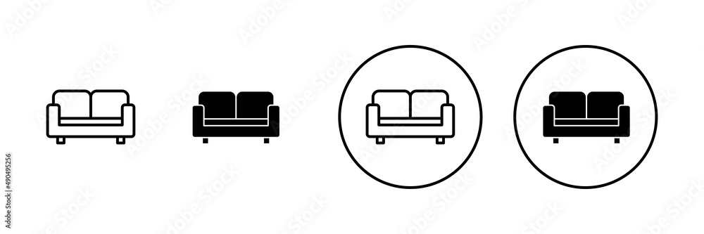 Sofa icons set. sofa sign and symbol. furniture icon Sofa icons set. sofa sign and symbol. furniture icon