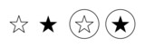 Star Icons set. rating sign and symbol. favourite star icon