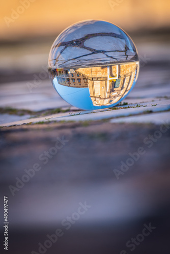 Cathedral of Maria Santissima delle Vittorie inside a Lensball, Piazza Armerina, Enna, Sicily, Italy, Europe