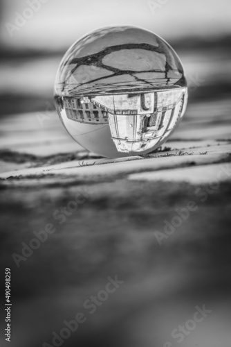 Cathedral of Maria Santissima delle Vittorie inside a Lensball, Piazza Armerina, Enna, Sicily, Italy, Europe