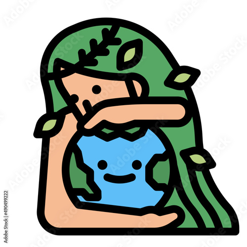 gaia line icon