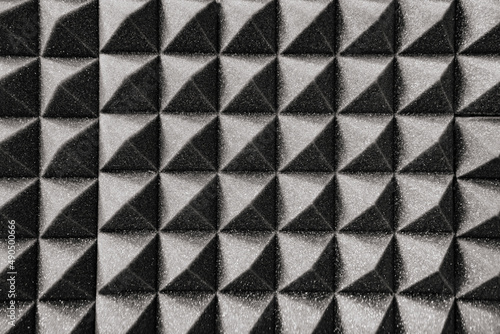 black acoustic panels. profiled foam surfaces improve sound quality 