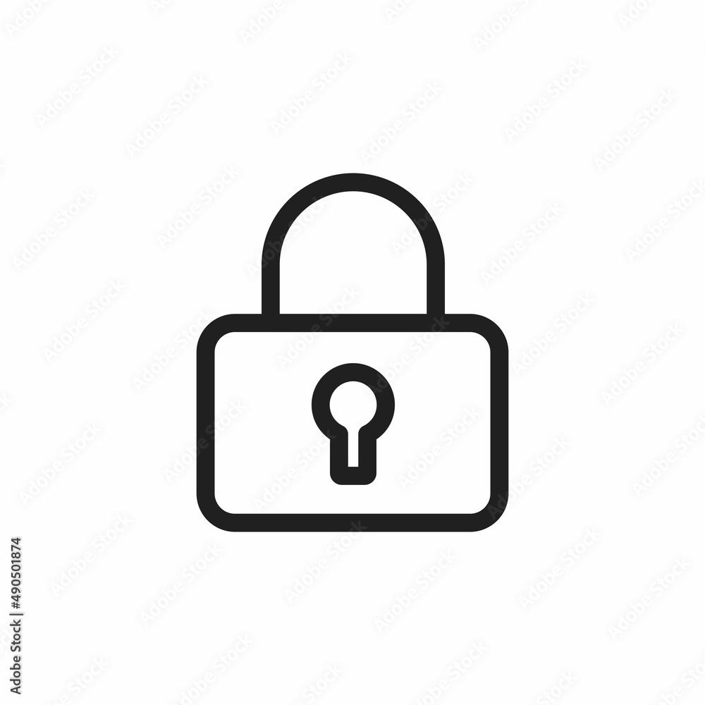 Padlock Icon. Padlock flat style isolated on a white background - stock vector. Padlock Icon. Padlock flat style isolated on a white background - stock vector.