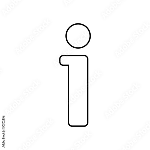 Information icon in line style