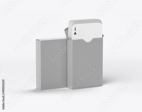 Box with Poker Cards . 3D render